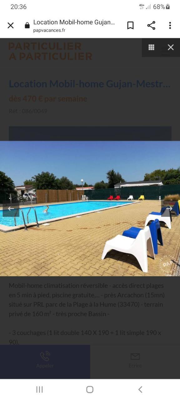Chalet 47m2 Climatise, Piscine,Linge Fourni à Gujan-mestras