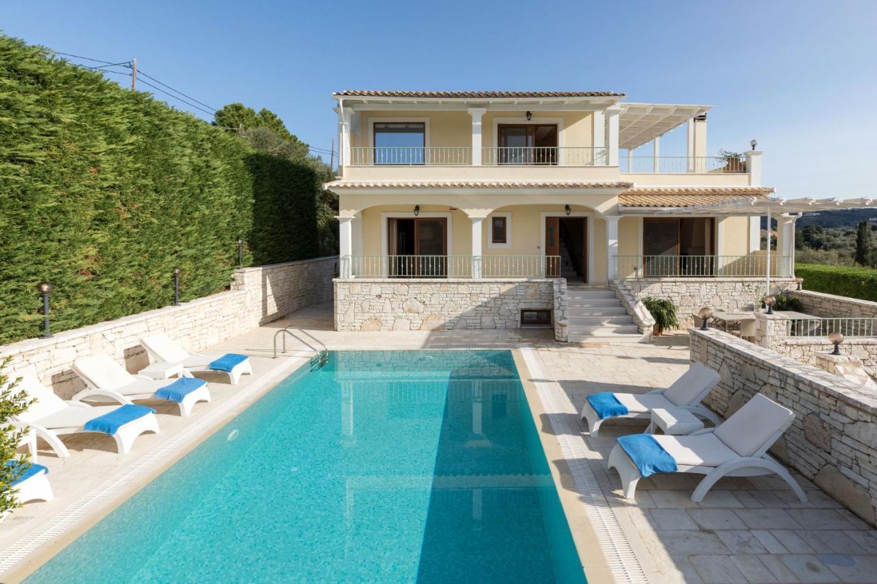 Kassiopi View Villas Corfu Villa Christos 4 Bedrooms Big Private Pool Sea View Prime Location