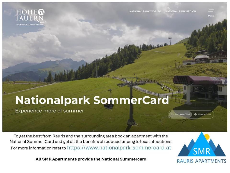Schoenblick Mountain Resort by Smr Rauris Apartments Includes National Sommercard & Spa Close To Gondola