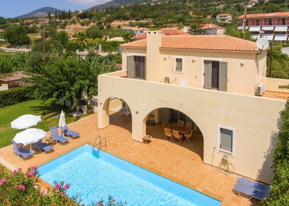 Villa Katerina Large Private Pool Walk To Beach Sea Views A C Wifi Car Not Required 1021