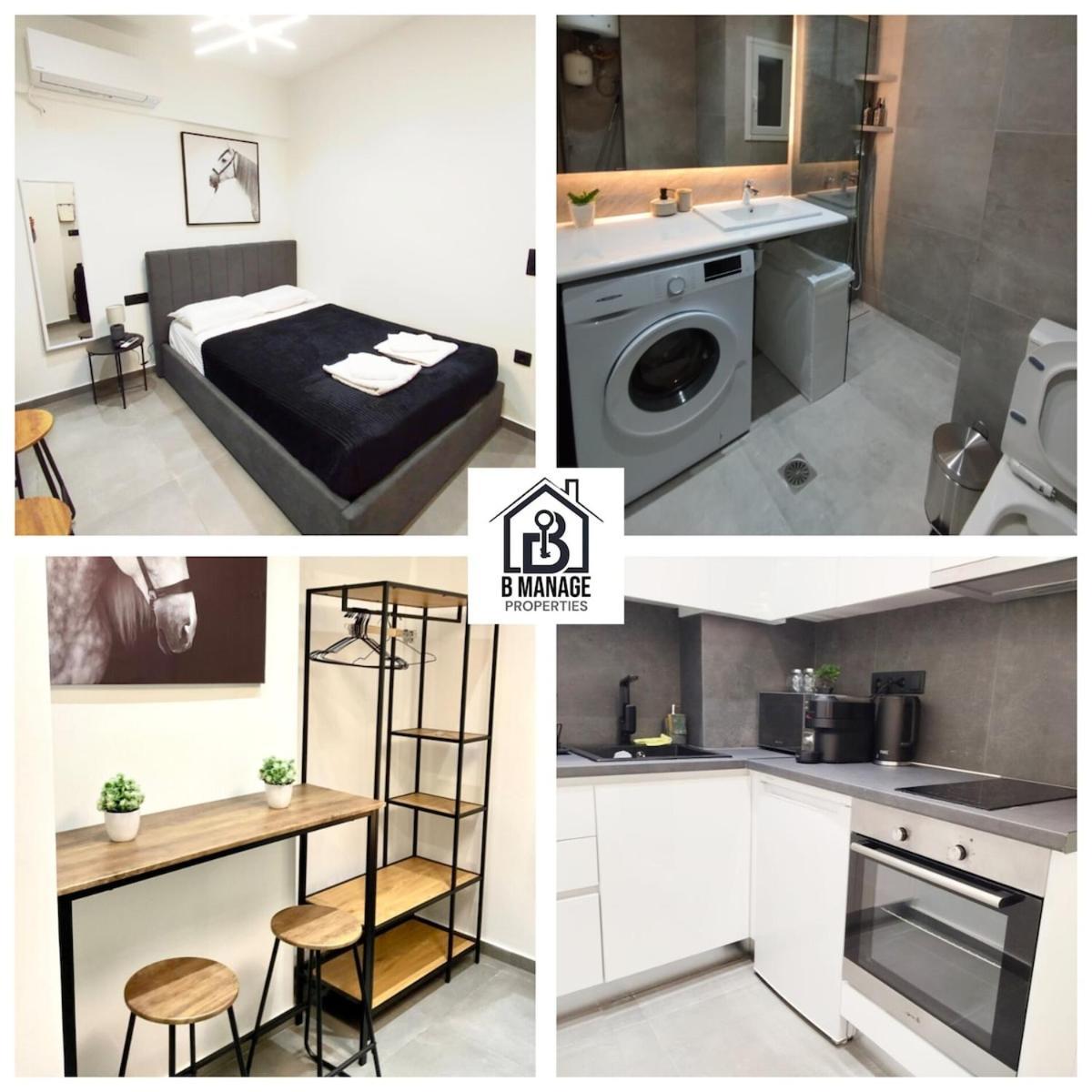 Charming Studio No Windows Near Panormou Metro