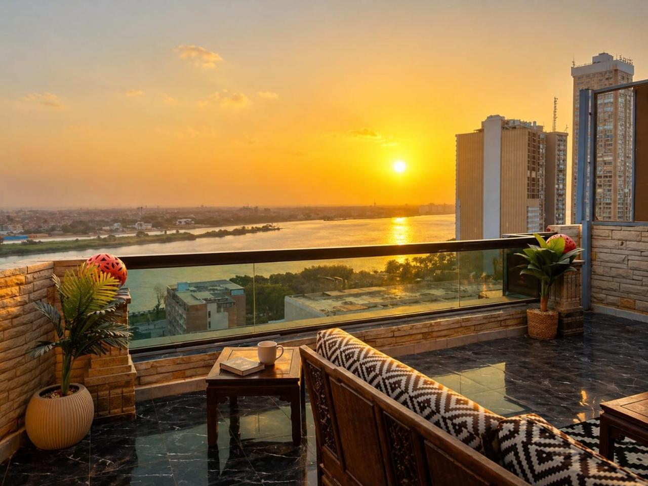 3br Peaceful Maddi Nile View Stays Jacuzzi in Some Units