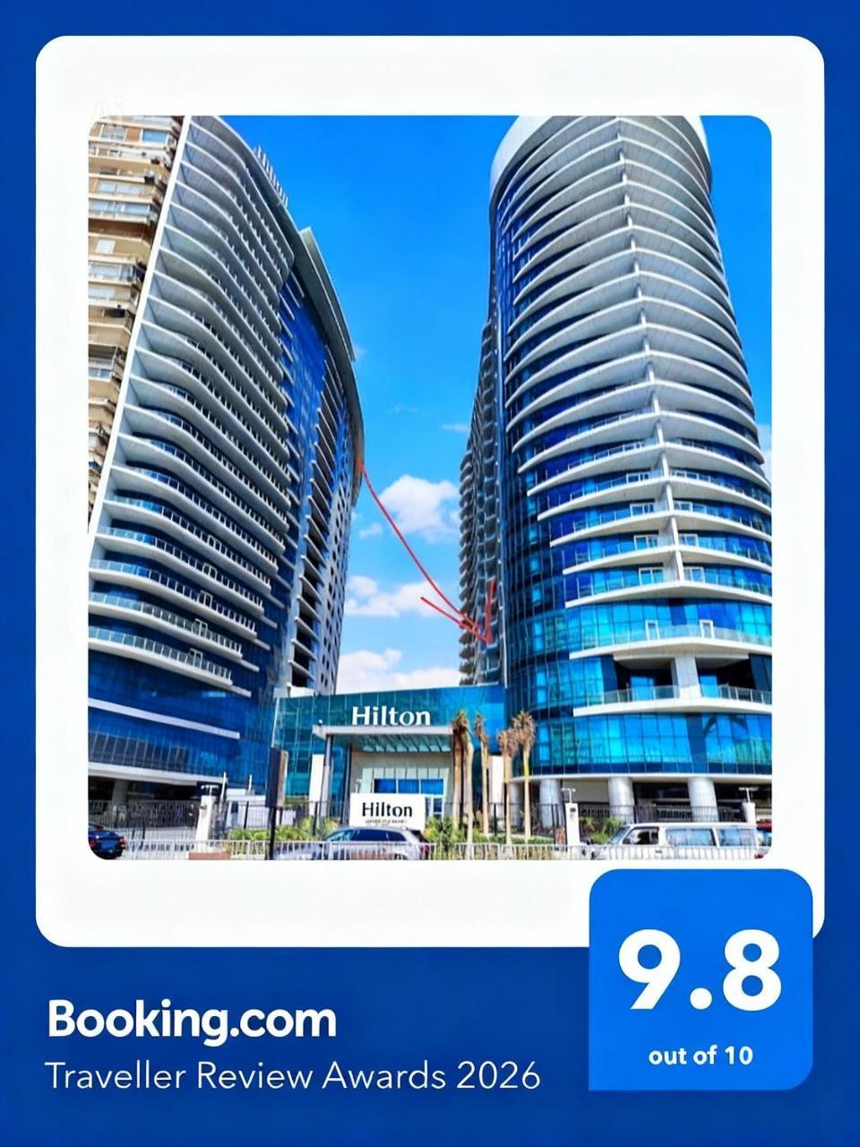 شقة فندقية كبيرة 3 غرف Apartment in the Residential Tower Hilton Maady 5